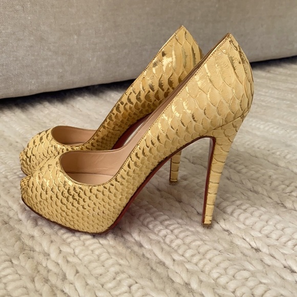 ⭐️AUTHENTIC NWOT Christian Louboutin Python Heel - Picture 7 of 13